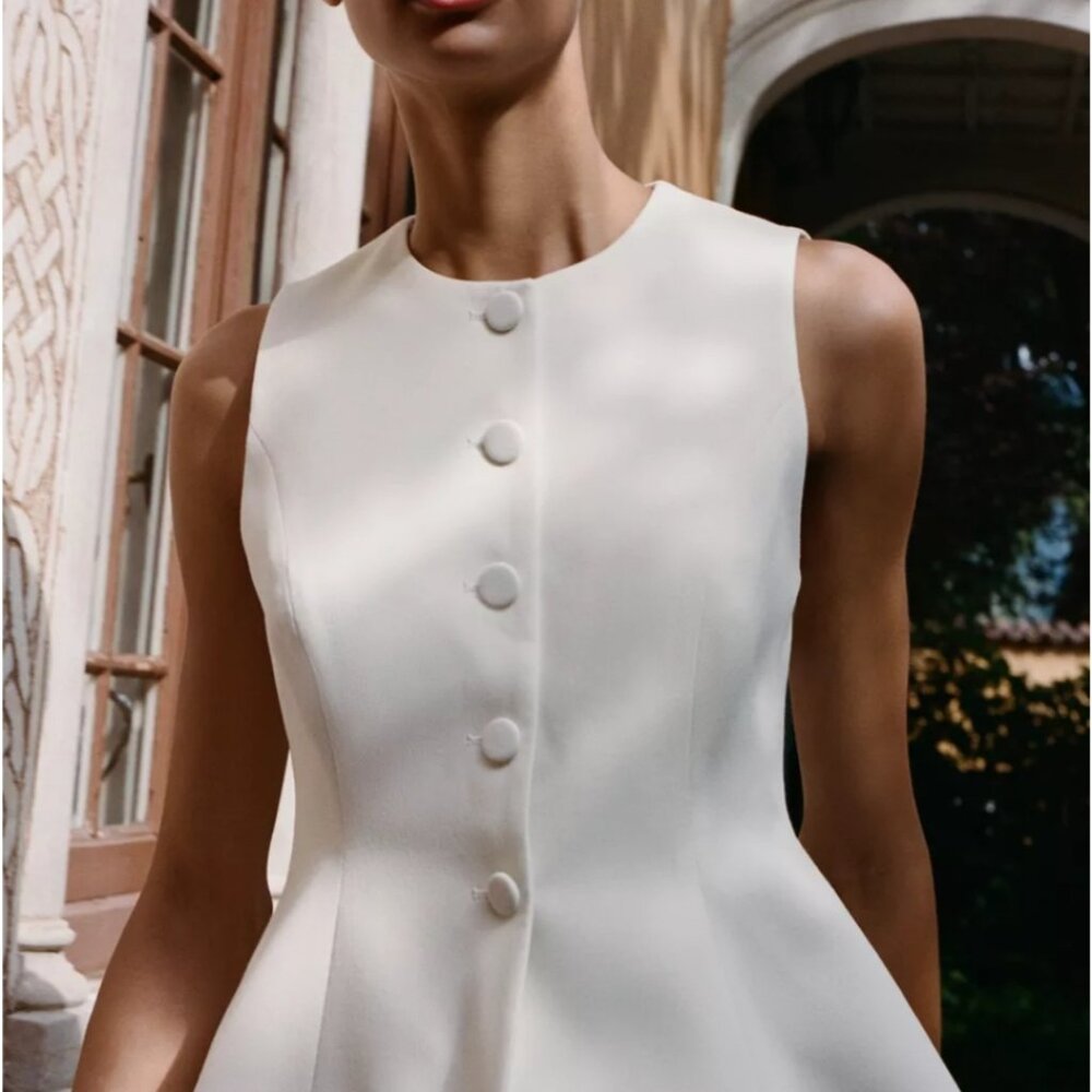 Zara peplum vest size M